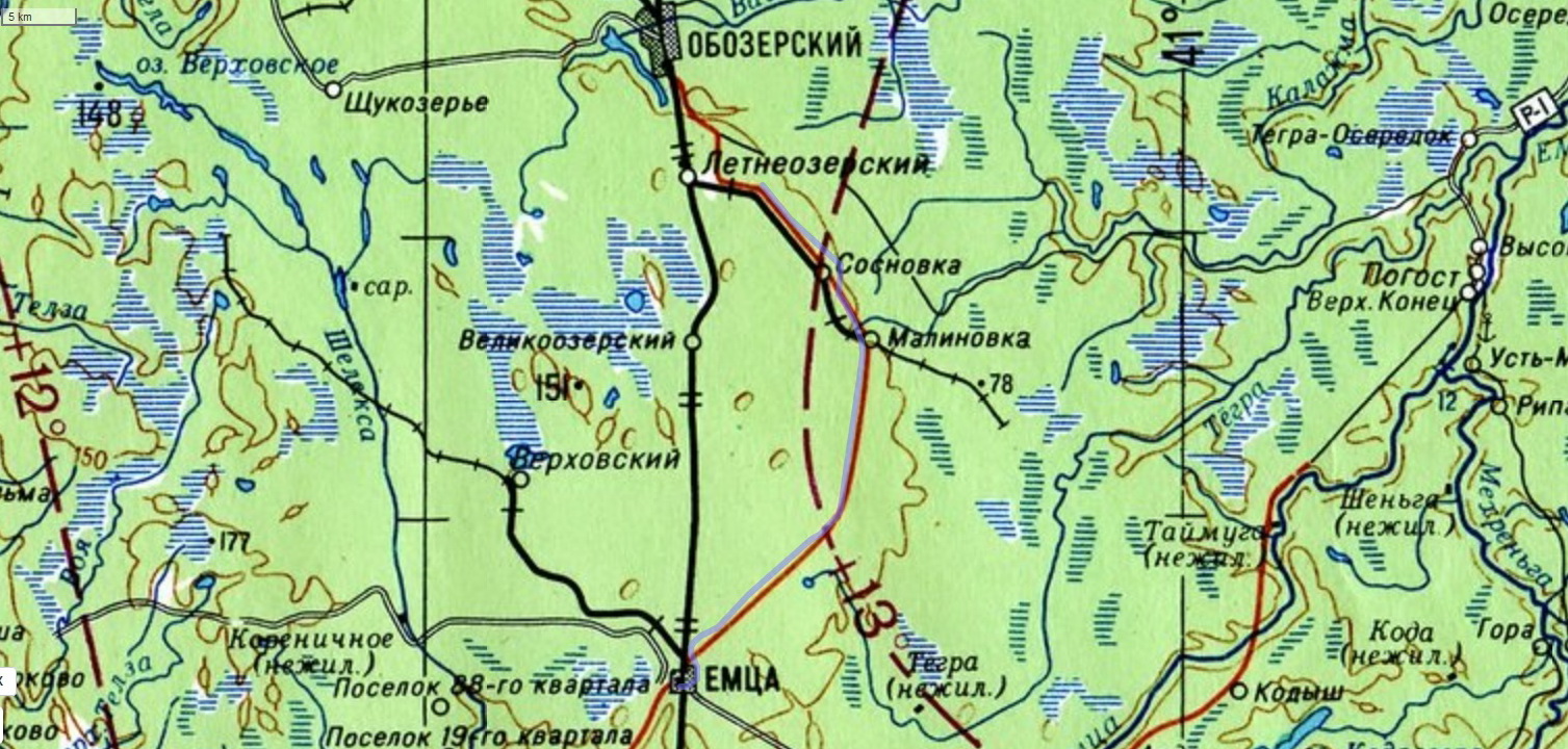 Карта Плесецкого района Архангельской области